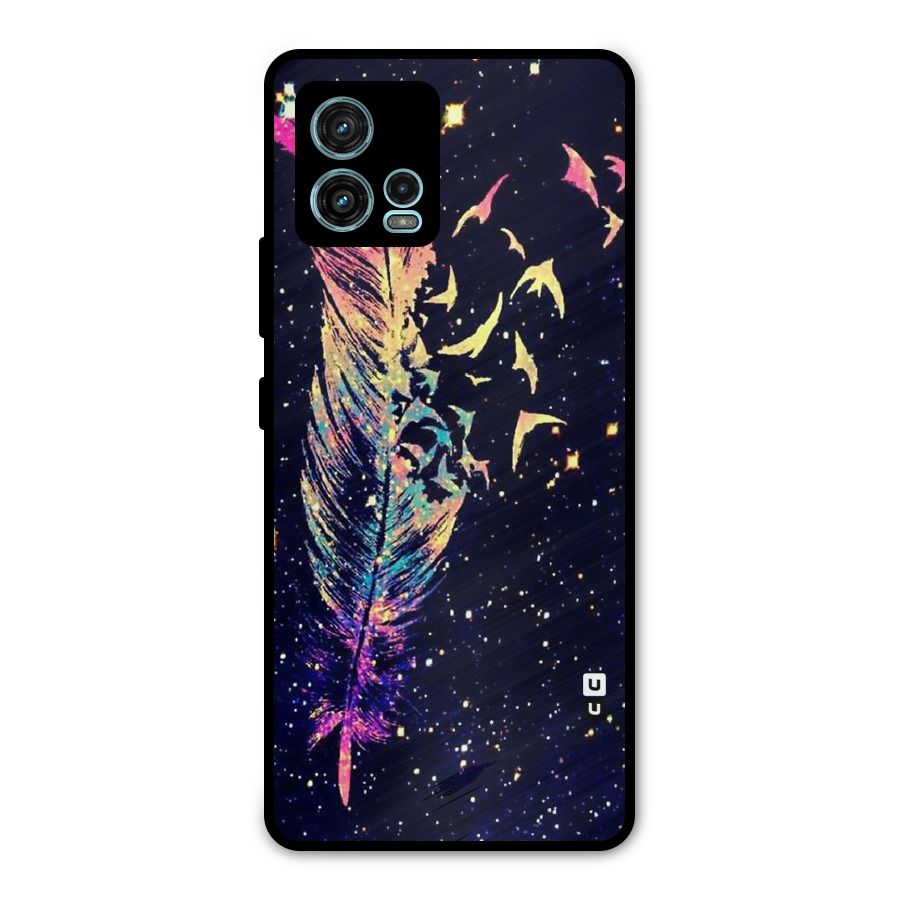Feather Bird Fly Metal Back Case for Moto G72