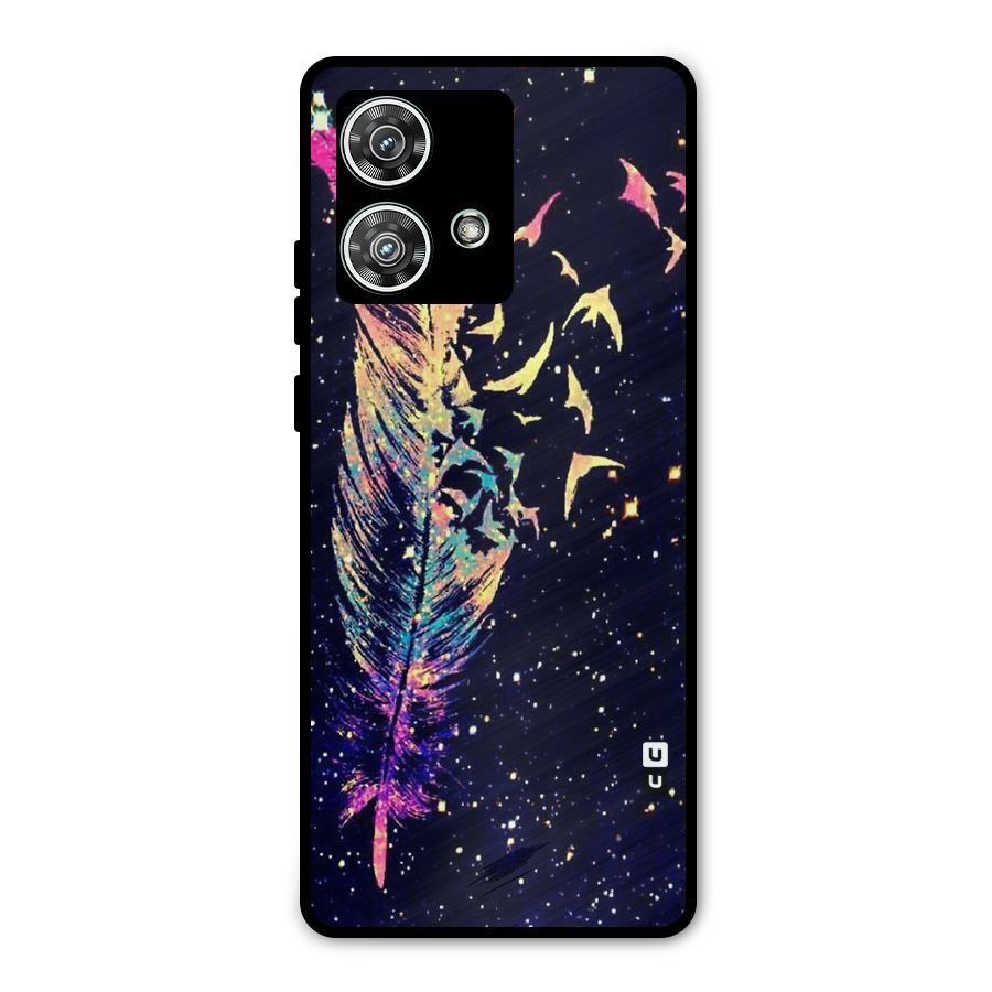 Feather Bird Fly Metal Back Case for Motorola Edge 40 Neo