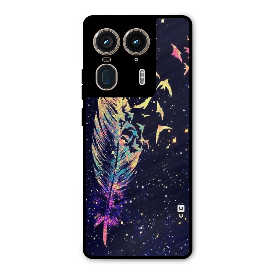 Feather Bird Fly Metal Back Case for Motorola Edge 50 Ultra