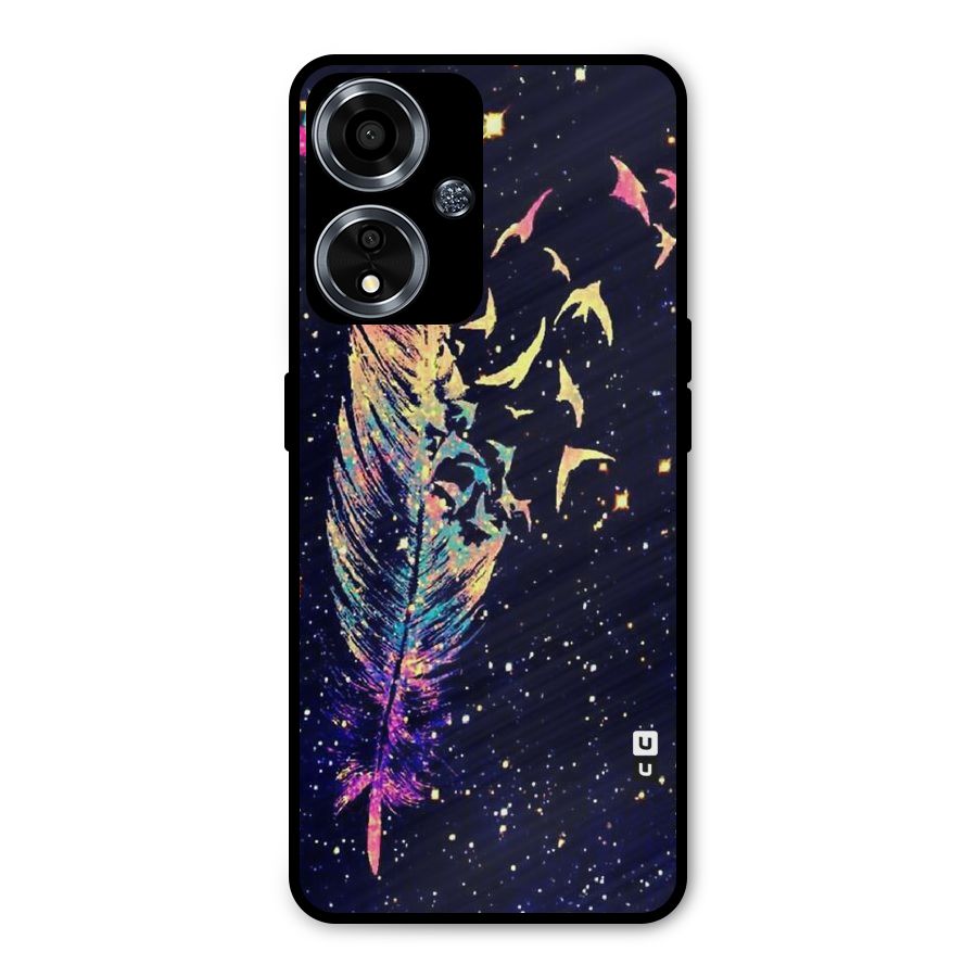 Feather Bird Fly Metal Back Case for Oppo A59