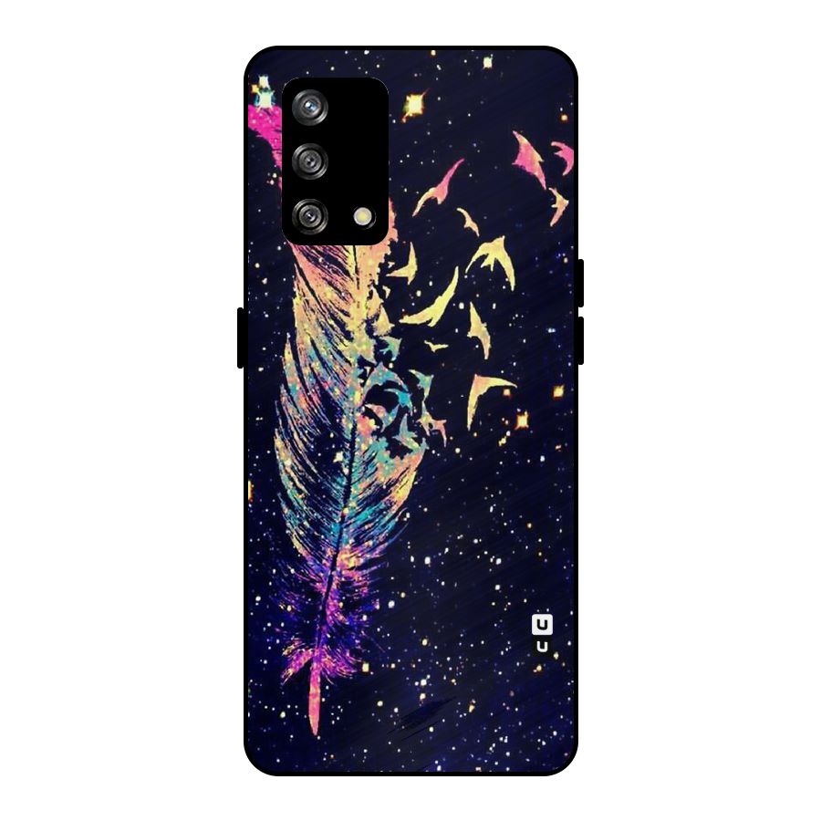 Feather Bird Fly Metal Back Case for Oppo F19