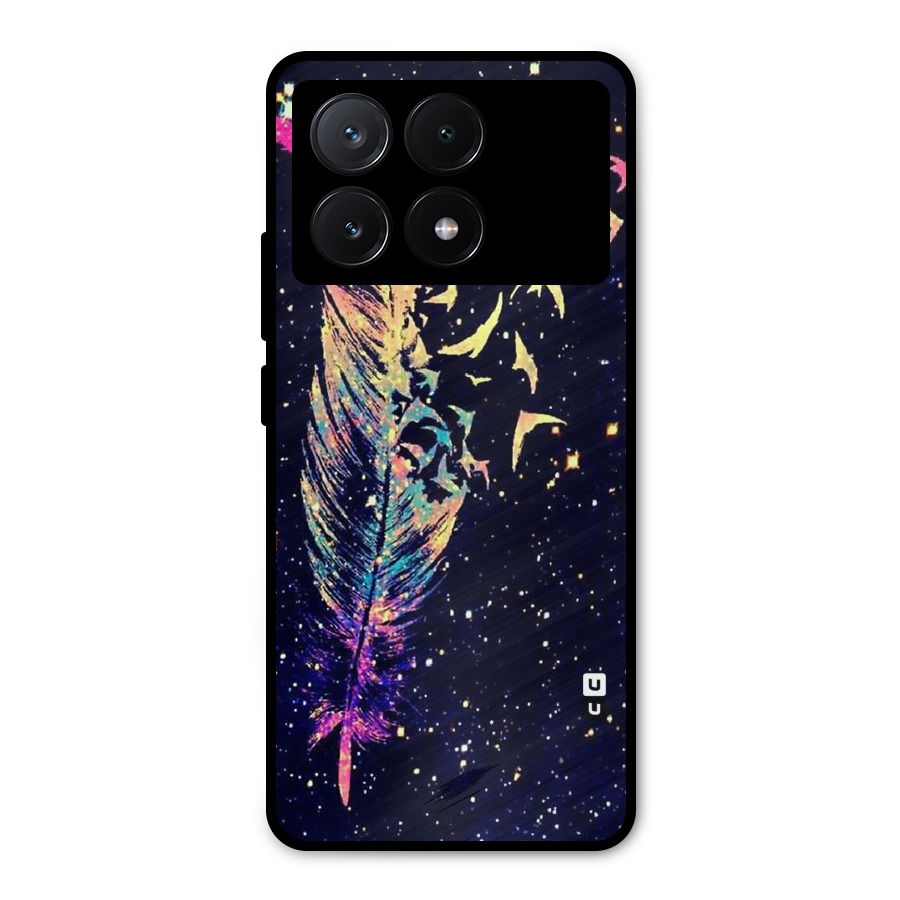 Feather Bird Fly Metal Back Case for Poco X6 Pro