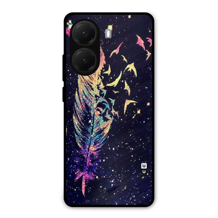Feather Bird Fly Metal Back Case for Poco X7 Pro