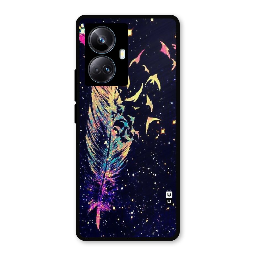 Feather Bird Fly Metal Back Case for Realme 10 Pro Plus