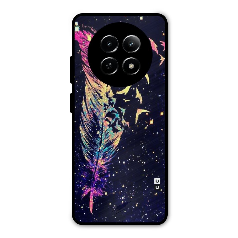 Feather Bird Fly Metal Back Case for Realme 12 5G