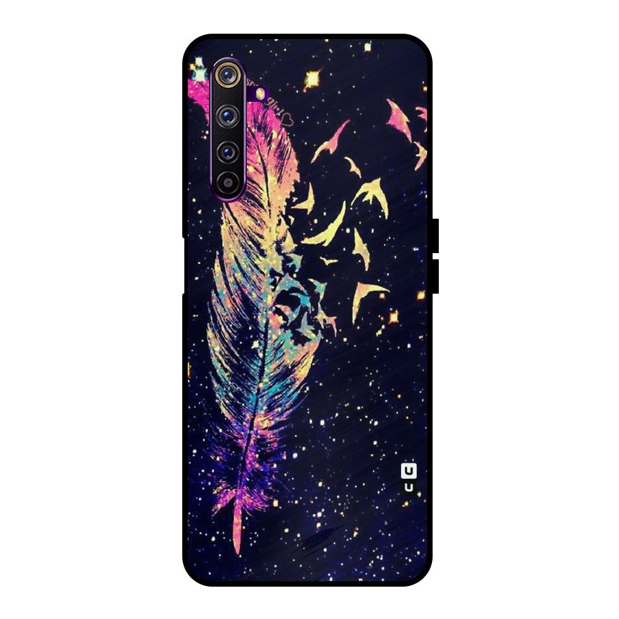 Feather Bird Fly Metal Back Case for Realme 6 Pro