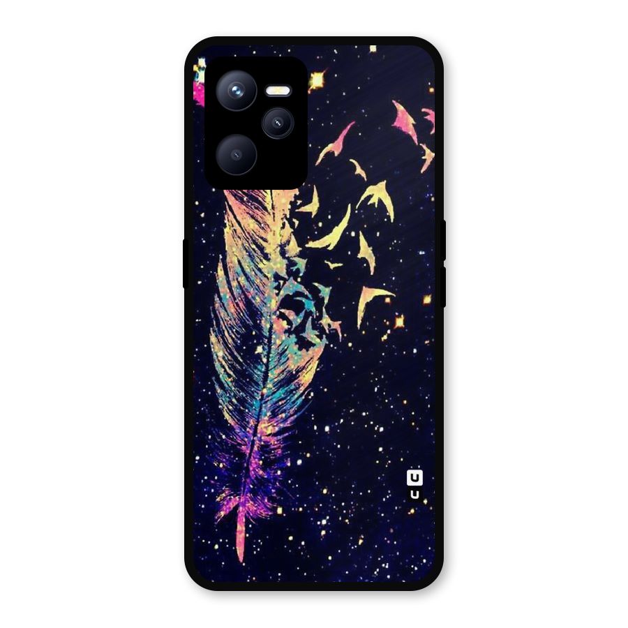 Feather Bird Fly Metal Back Case for Realme C35