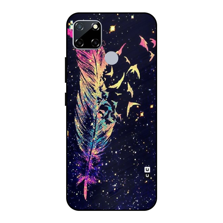 Feather Bird Fly Metal Back Case for Realme Narzo 20