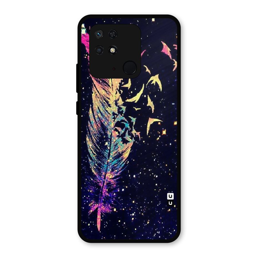 Feather Bird Fly Metal Back Case for Redmi 10 Power