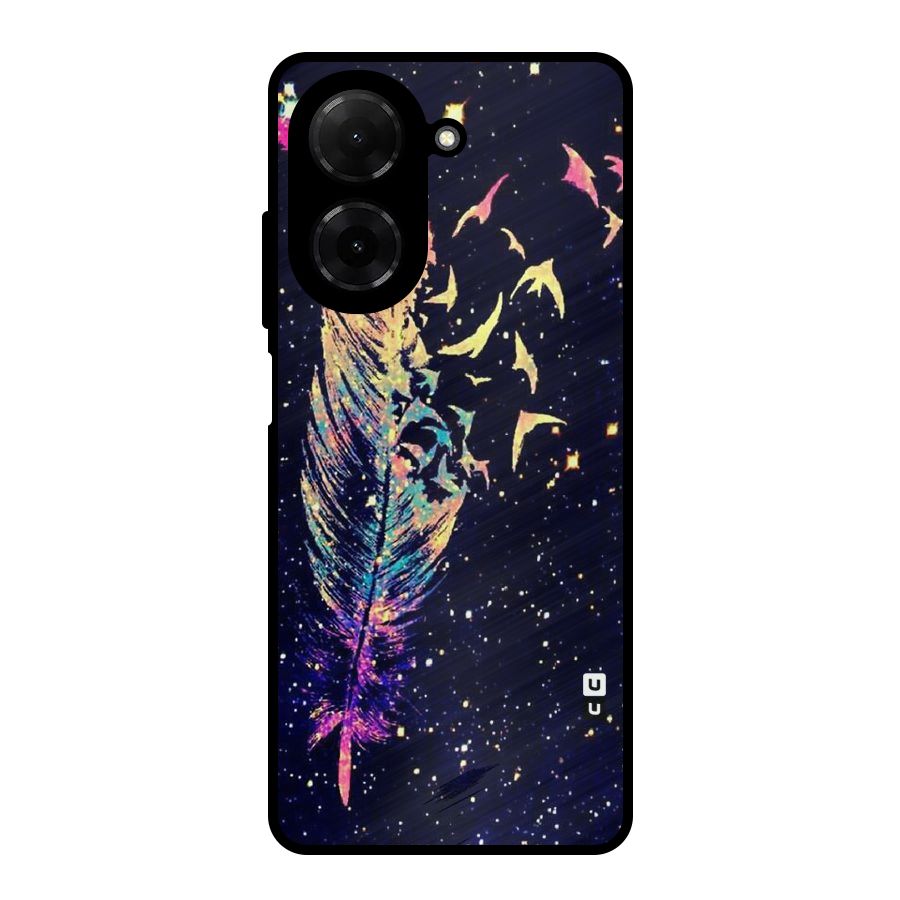 Feather Bird Fly Metal Back Case for Redmi A5 4G