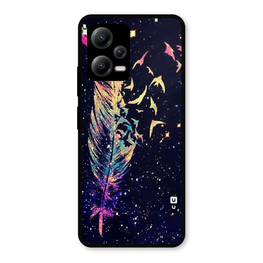 Feather Bird Fly Metal Back Case for Redmi Note 12 5G