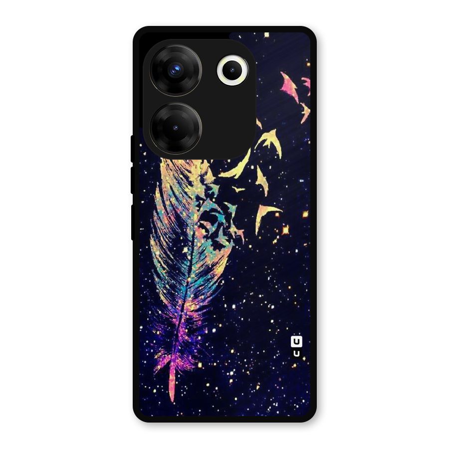 Feather Bird Fly Metal Back Case for Tecno Camon 20