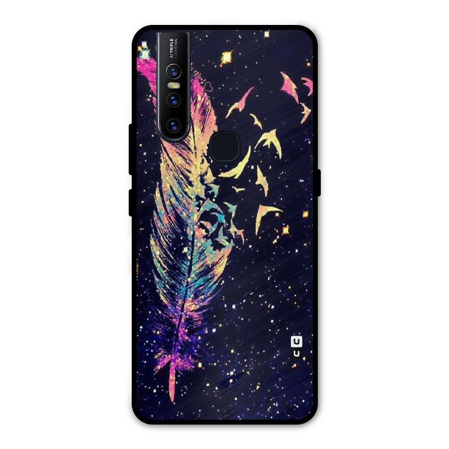 Feather Bird Fly Metal Back Case for Vivo V15