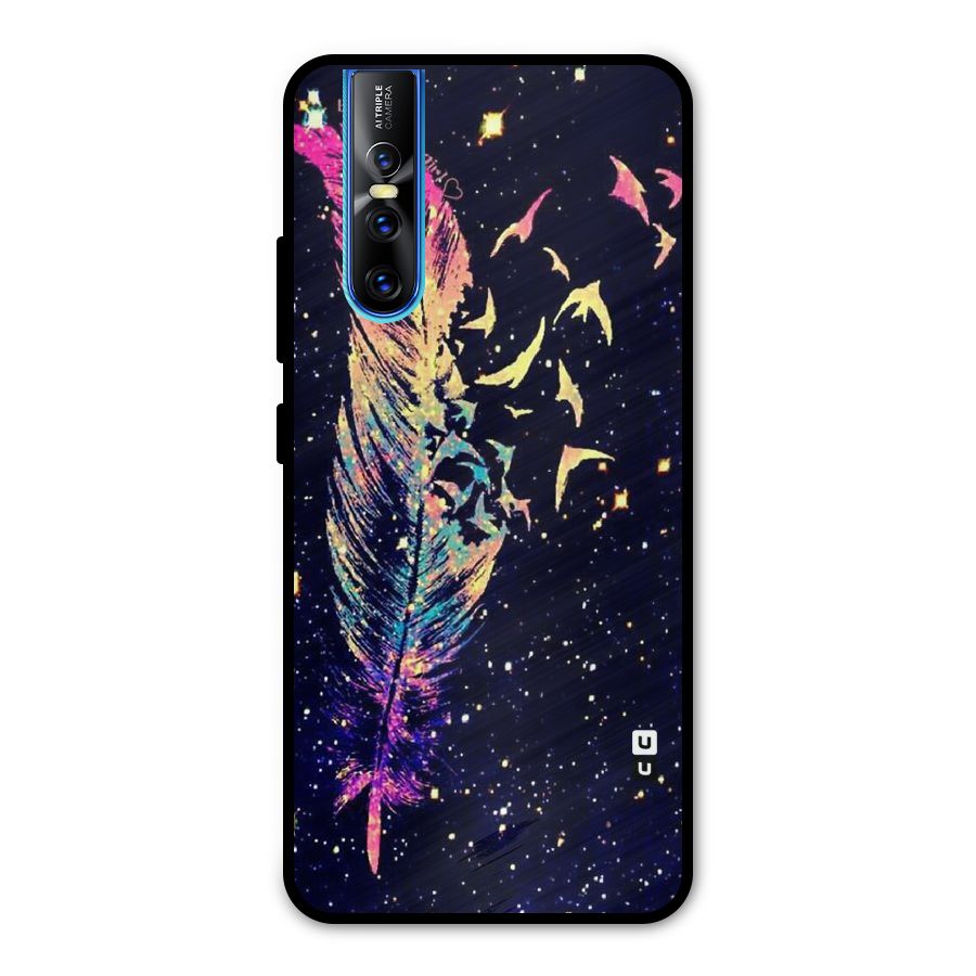 Feather Bird Fly Metal Back Case for Vivo V15 Pro