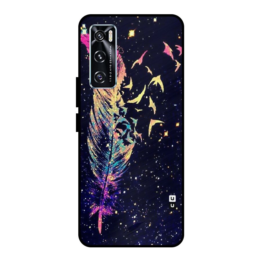 Feather Bird Fly Metal Back Case for Vivo V20 SE