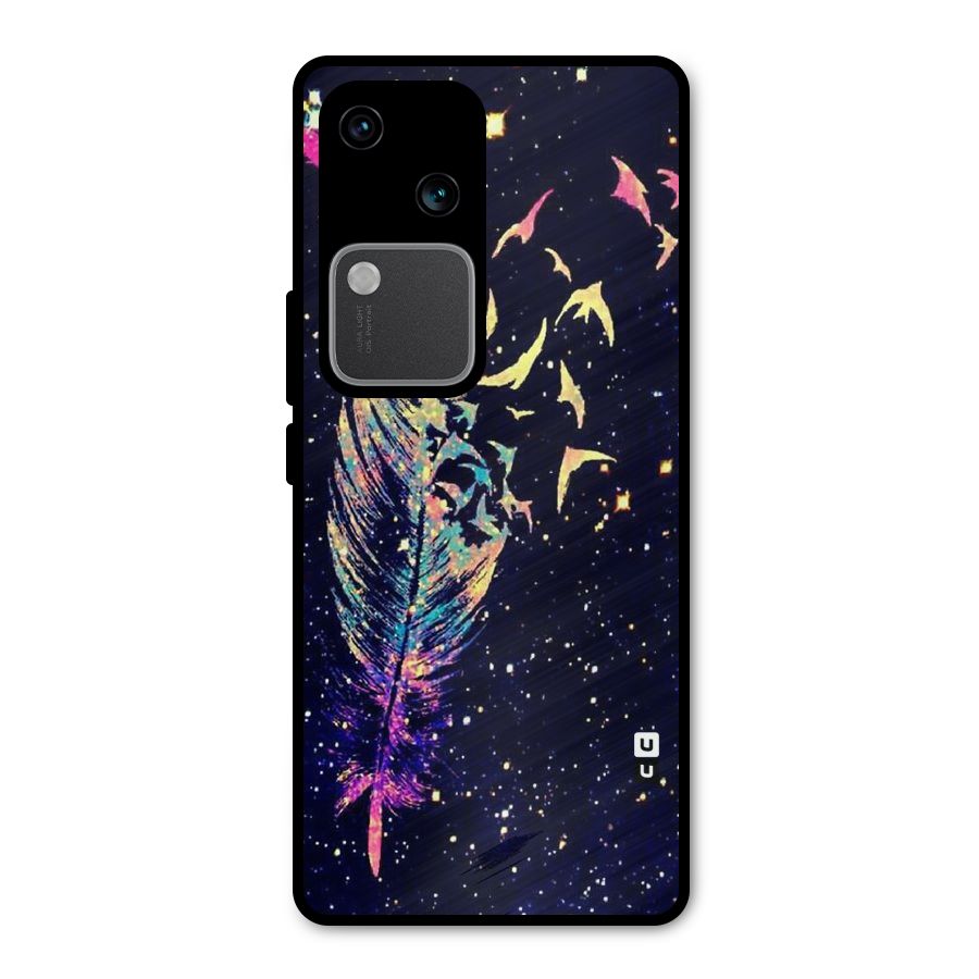 Feather Bird Fly Metal Back Case for Vivo V30