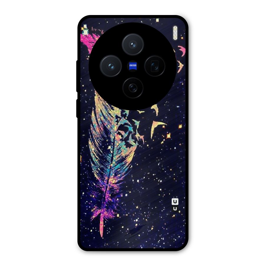 Feather Bird Fly Metal Back Case for Vivo X200
