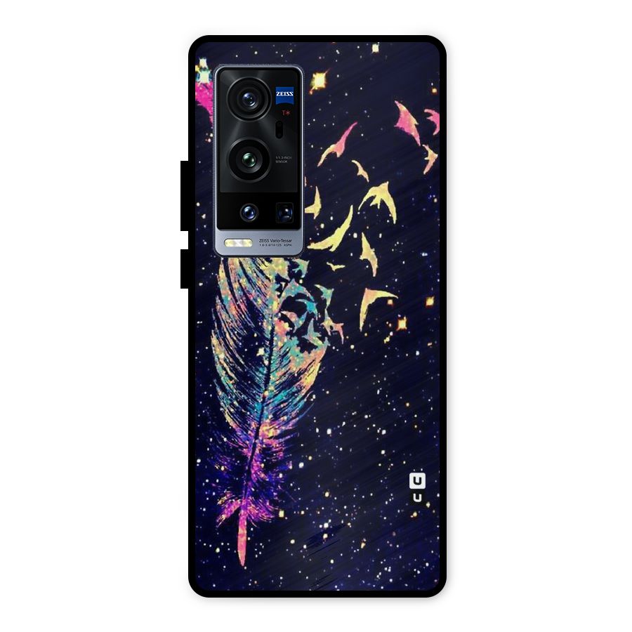 Feather Bird Fly Metal Back Case for Vivo X60 Pro Plus