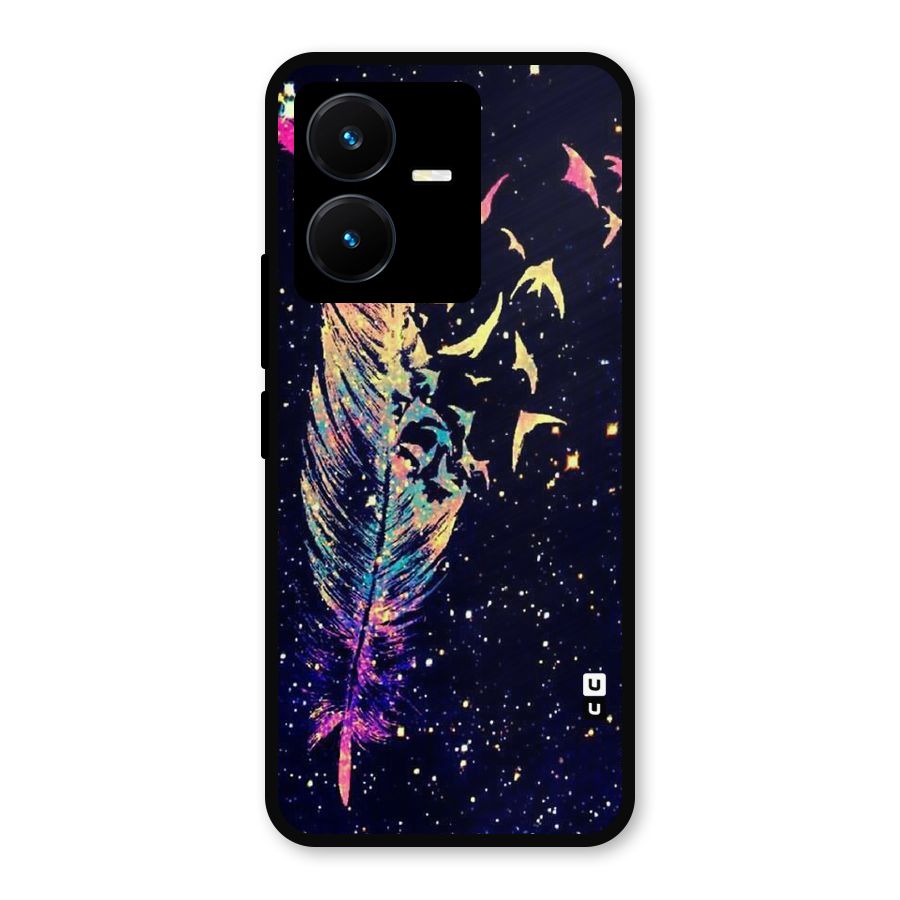Feather Bird Fly Metal Back Case for Vivo Y22