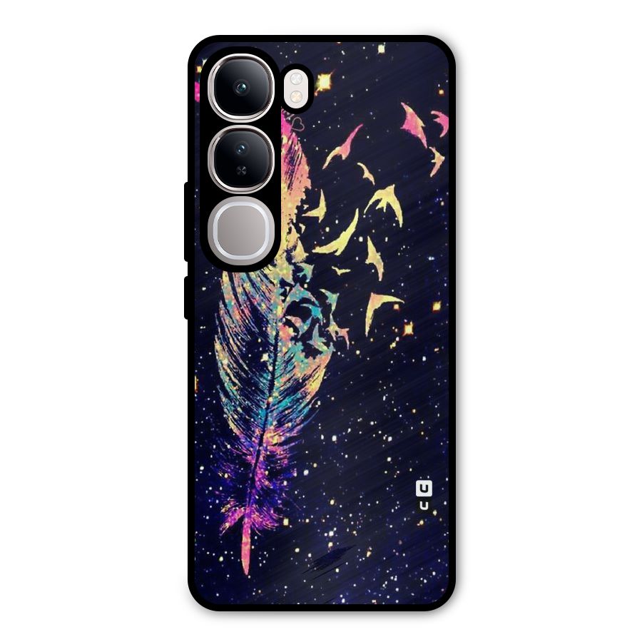 Feather Bird Fly Metal Back Case for Vivo Y300