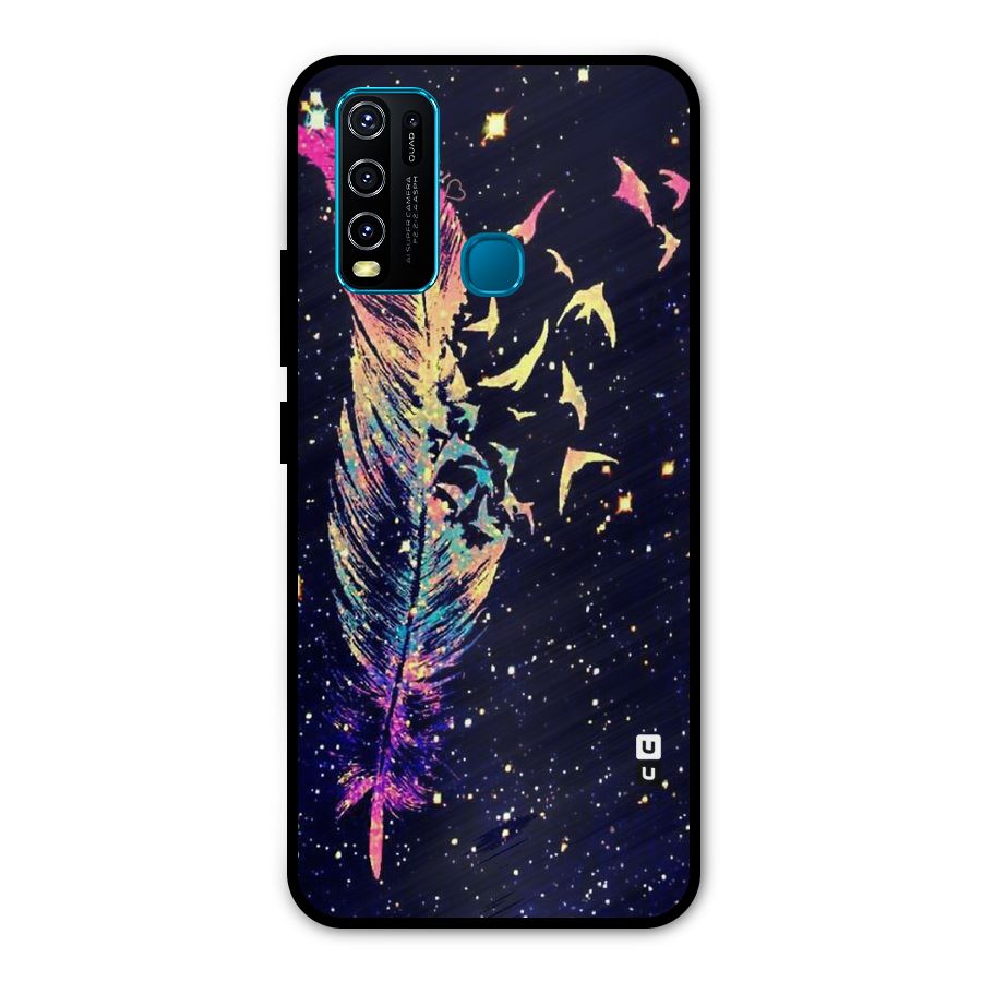 Feather Bird Fly Metal Back Case for Vivo Y50