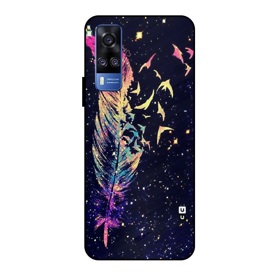 Feather Bird Fly Metal Back Case for Vivo Y51