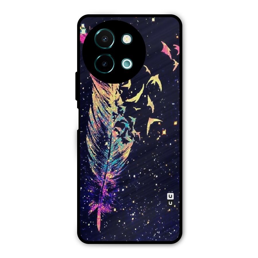 Feather Bird Fly Metal Back Case for Vivo Y58
