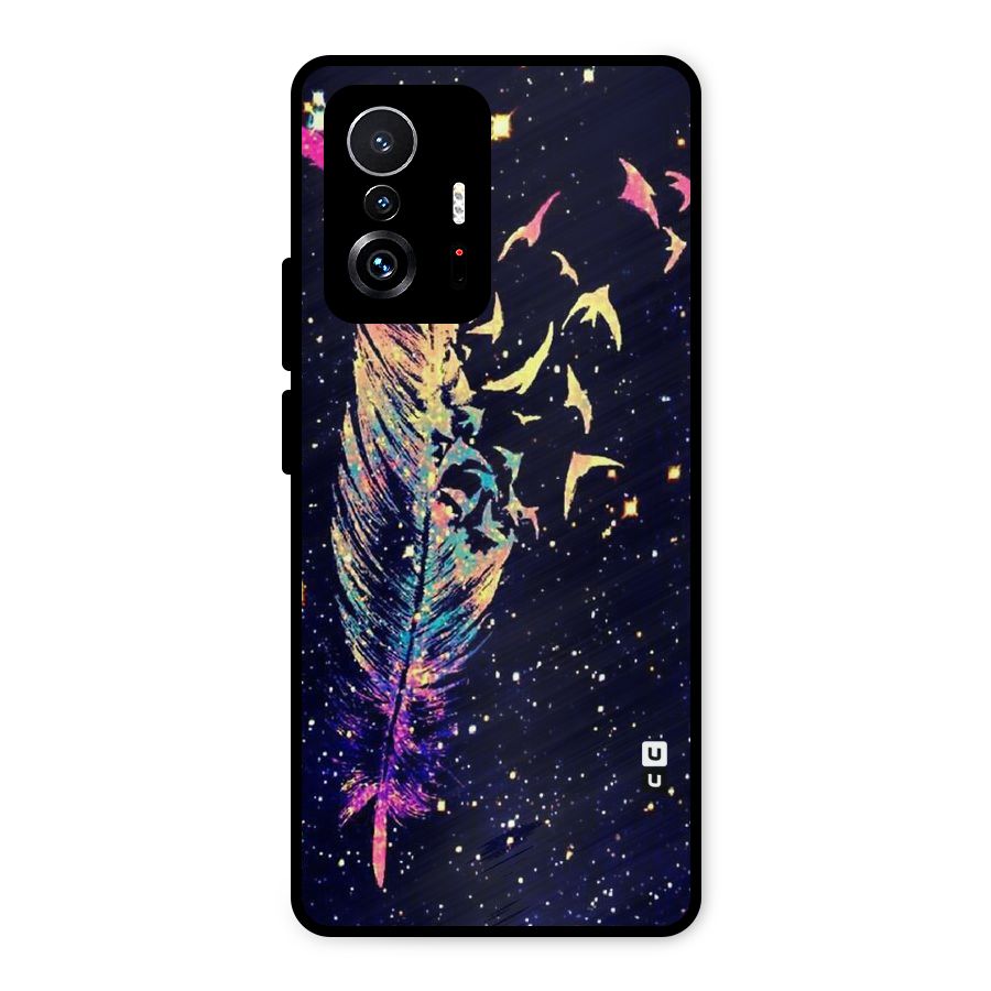 Feather Bird Fly Metal Back Case for Xiaomi 11T Pro