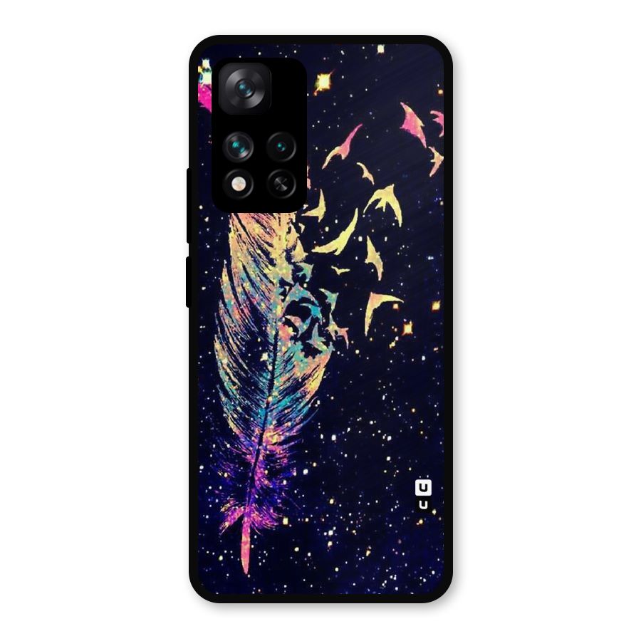 Feather Bird Fly Metal Back Case for Xiaomi 11i Hypercharge 5G