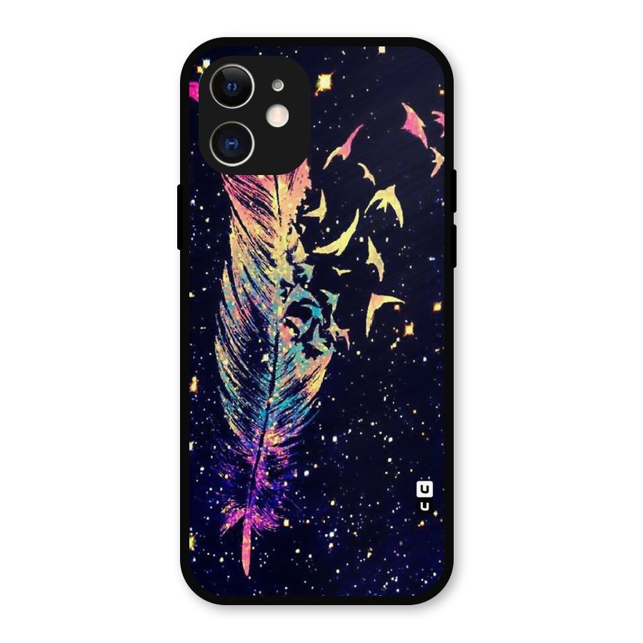 Feather Bird Fly Metal Back Case for iPhone 12
