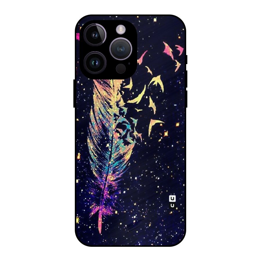 Feather Bird Fly Metal Back Case for iPhone 14 Pro Max
