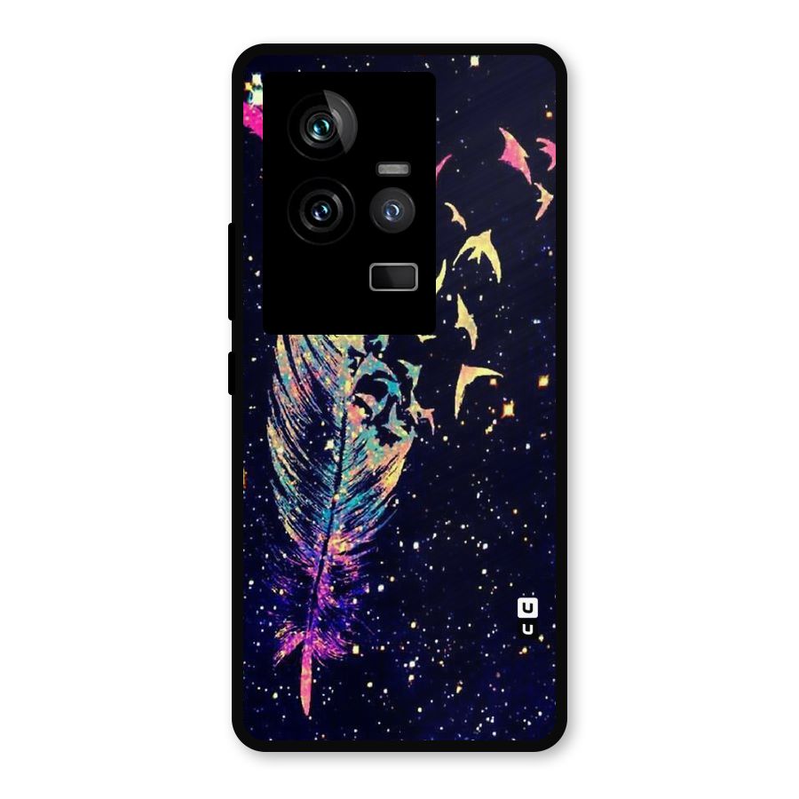 Feather Bird Fly Metal Back Case for iQOO 11 5G
