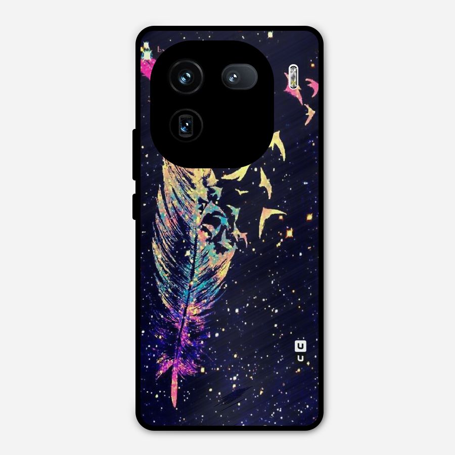 Feather Bird Fly Metal Back Case for iQOO 12