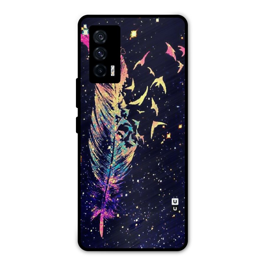 Feather Bird Fly Metal Back Case for iQOO 7 5G