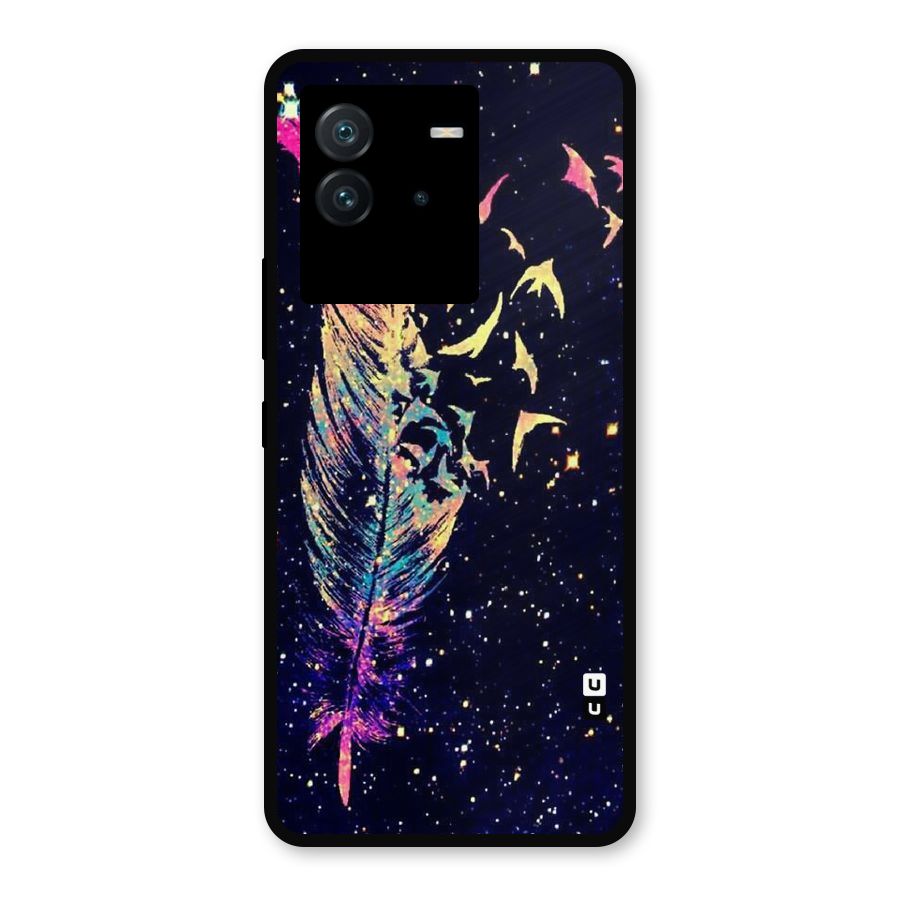 Feather Bird Fly Metal Back Case for iQOO Neo 6 5G
