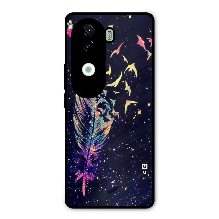 Feather Bird Fly Metal Back Case for iQOO Z9s
