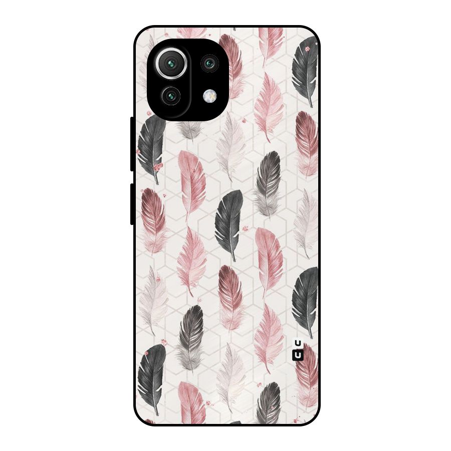 Feather Line Pattern Metal Back Case for Mi 11 Lite NE 5G
