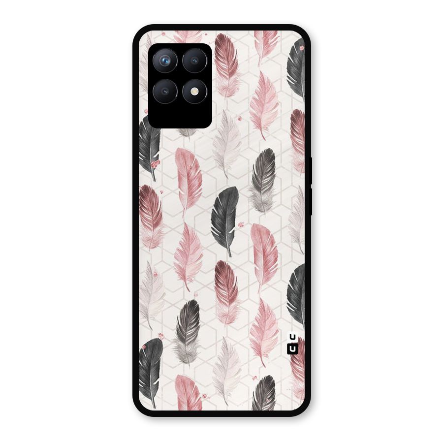Feather Line Pattern Metal Back Case for Realme Narzo 50