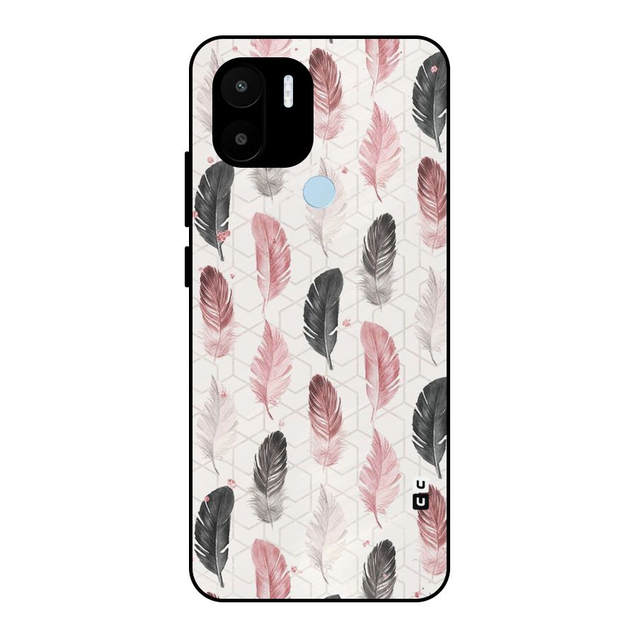 Feather Line Pattern Metal Back Case for Redmi A1+