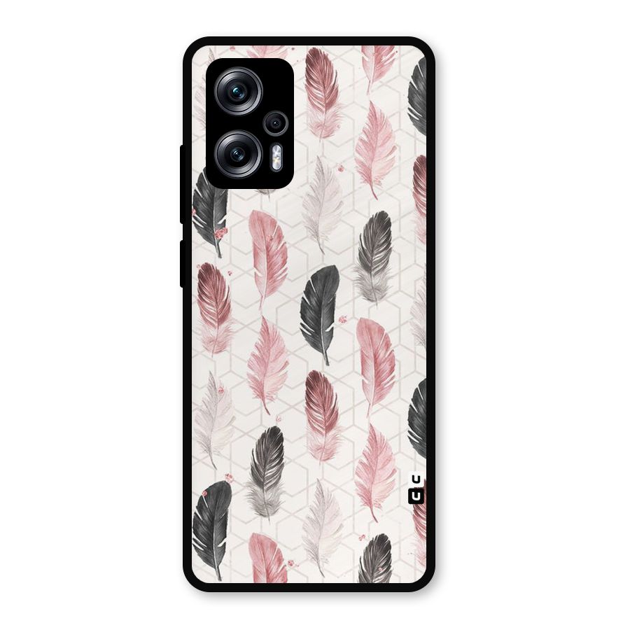 Feather Line Pattern Metal Back Case for Redmi K50i