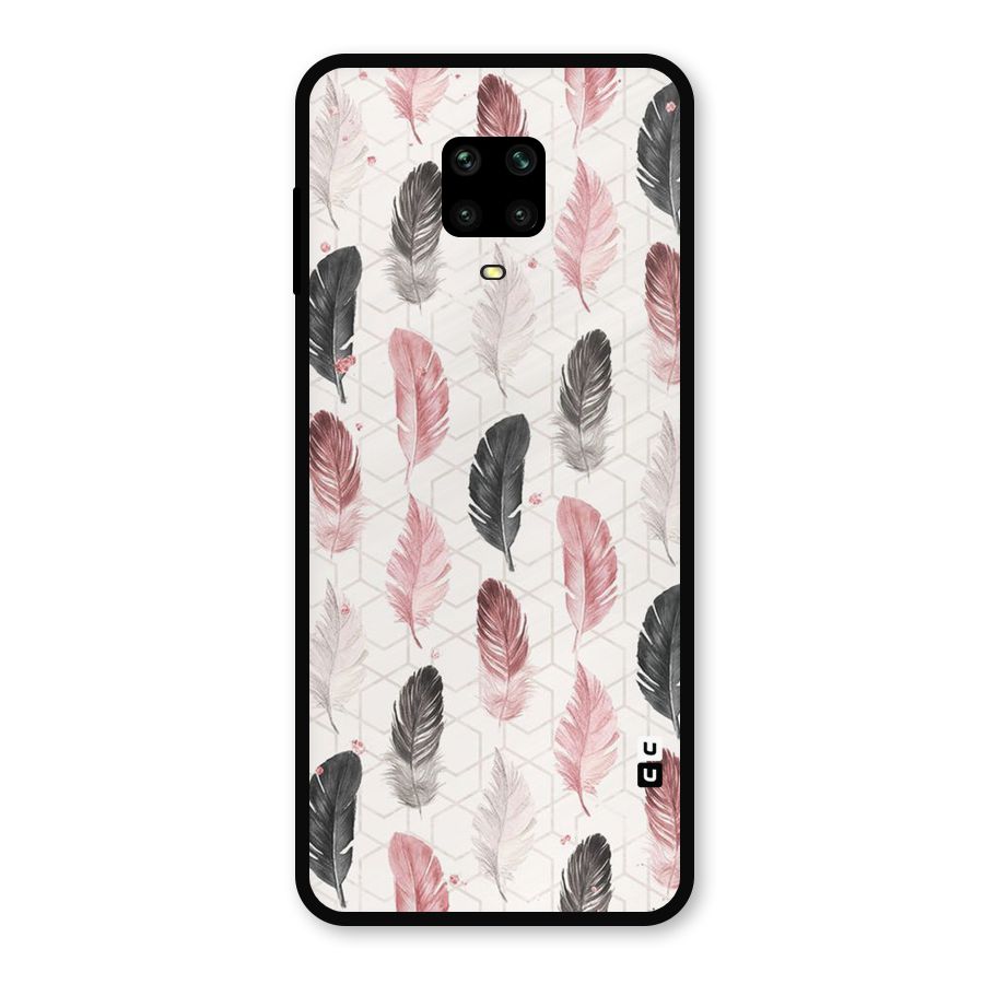 Feather Line Pattern Metal Back Case for Redmi Note 10 Lite