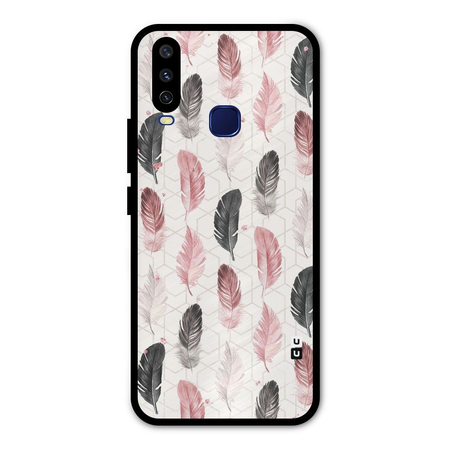 Feather Line Pattern Metal Back Case for Vivo V17