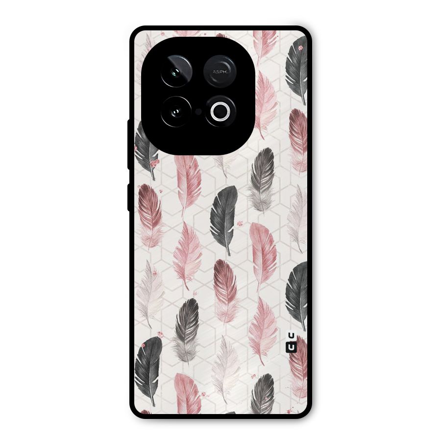 Feather Line Pattern Metal Back Case for iQOO Neo 10