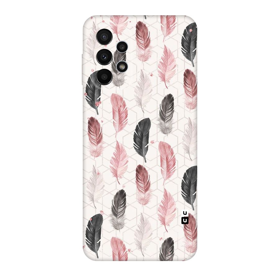 Feather Line Pattern Original Polycarbonate Back Case for Galaxy A23
