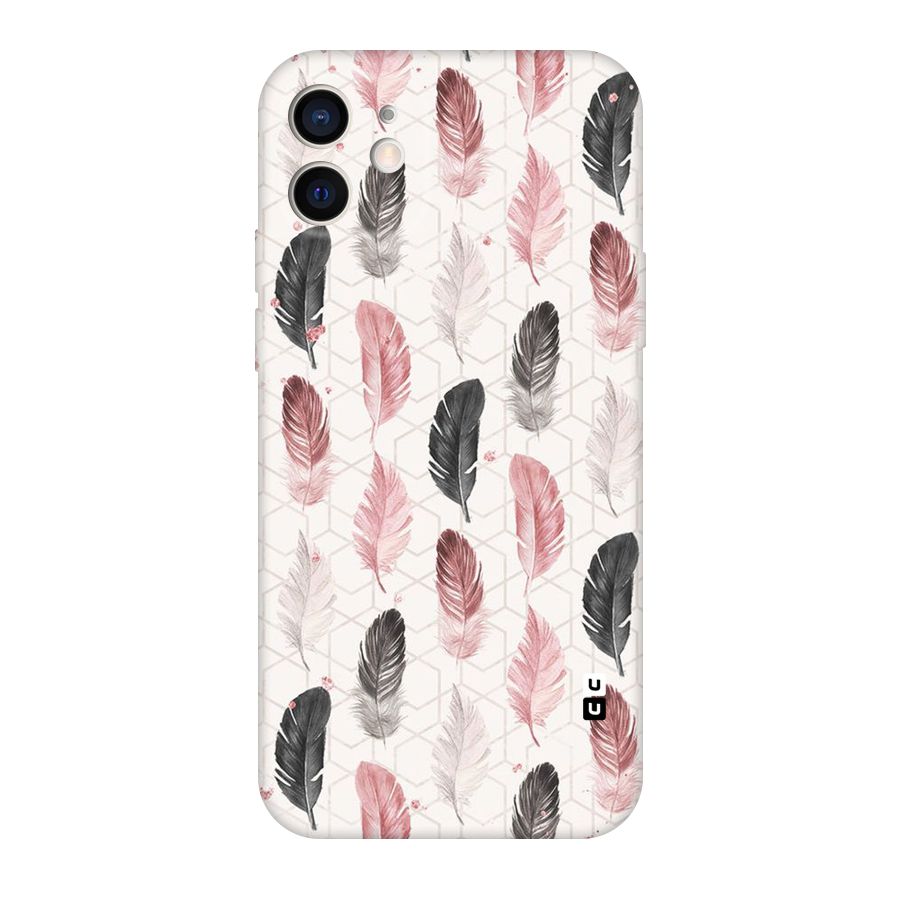 Feather Line Pattern Original Polycarbonate Back Case for iPhone 12
