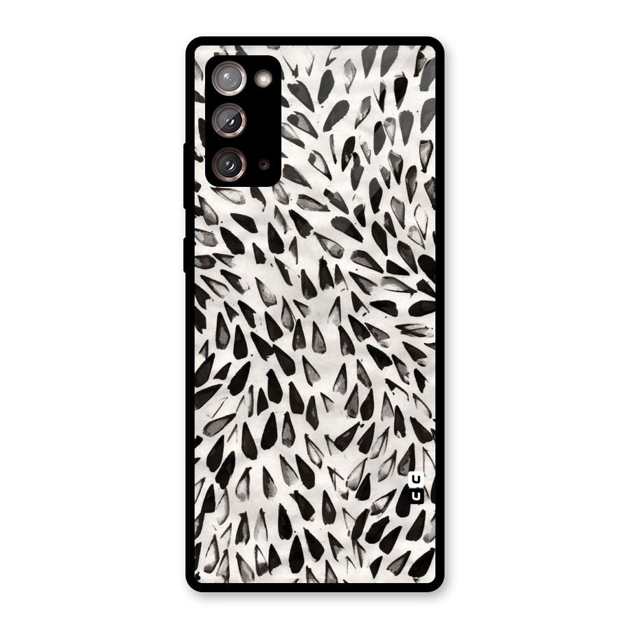Feather Pattern Colorless Glass Back Case for Galaxy Note 20
