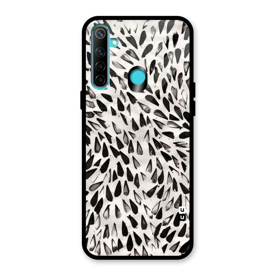 Feather Pattern Colorless Glass Back Case for Realme Narzo 10