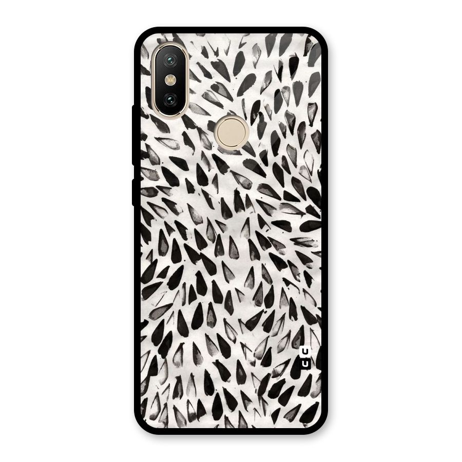 Feather Pattern Colorless Glass Back Case for Redmi A2