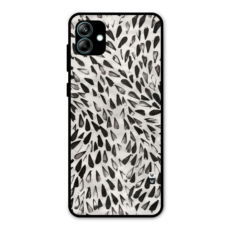 Feather Pattern Colorless Metal Back Case for Galaxy A04