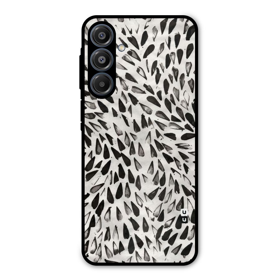 Feather Pattern Colorless Metal Back Case for Galaxy A16 5G